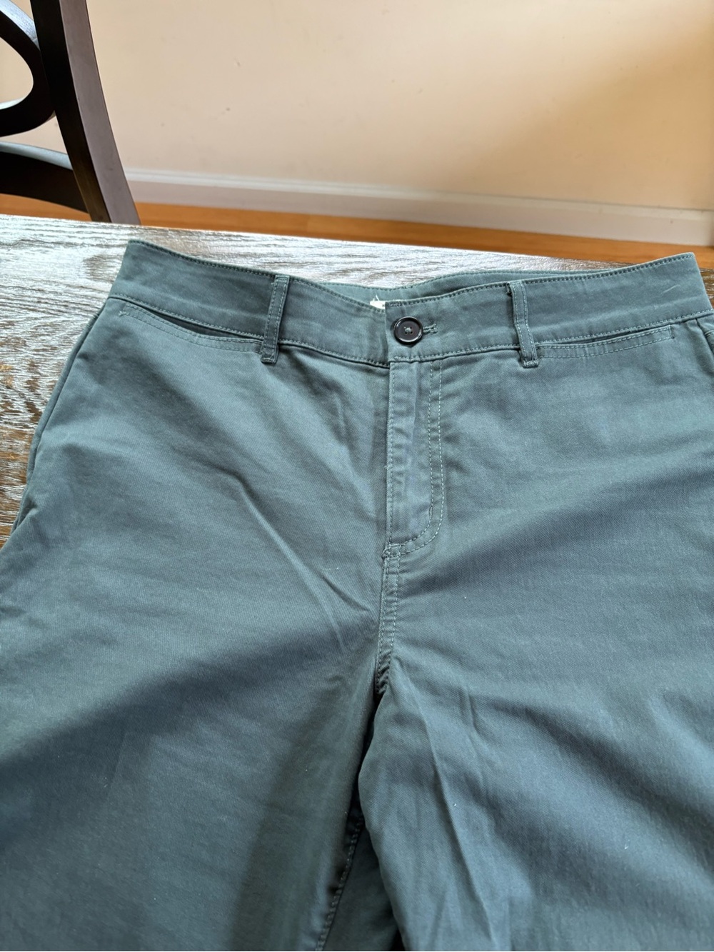 LOFT Olive Green Wide Leg AnklePants